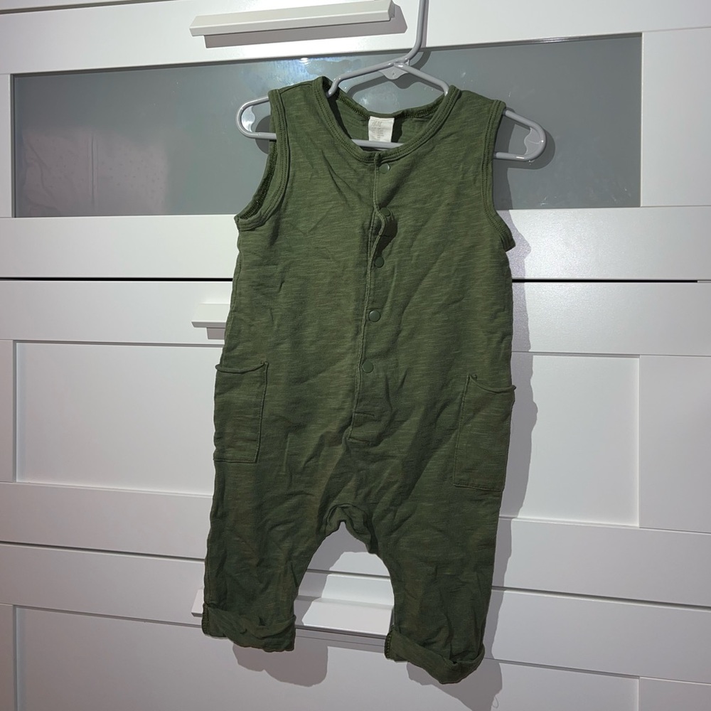 H&M Olive Green Baby Romper
